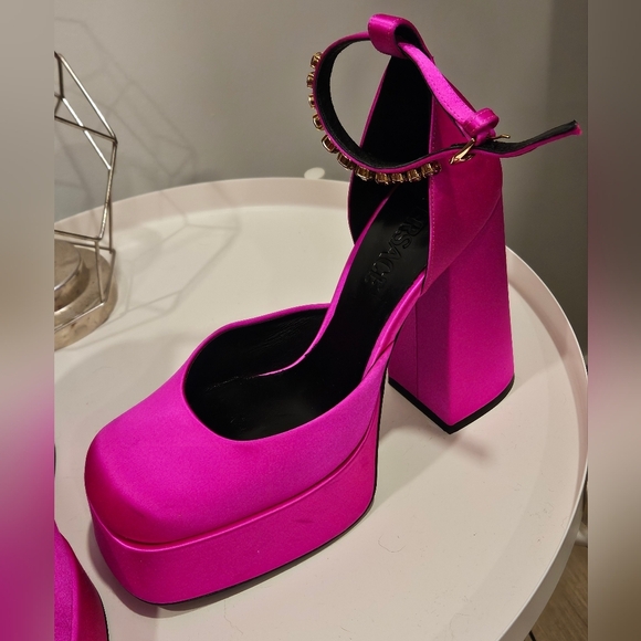 Versace pink satin Aevitas size 38 - Picture 5 of 13